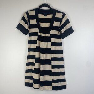 French Connection Women's Striped Tunic Size 4 Cream Black
